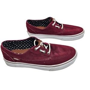 Vans Brigata Low Top Maroon Burgundy Canvas Skateboarding Shoes Sneaker Mens 7
